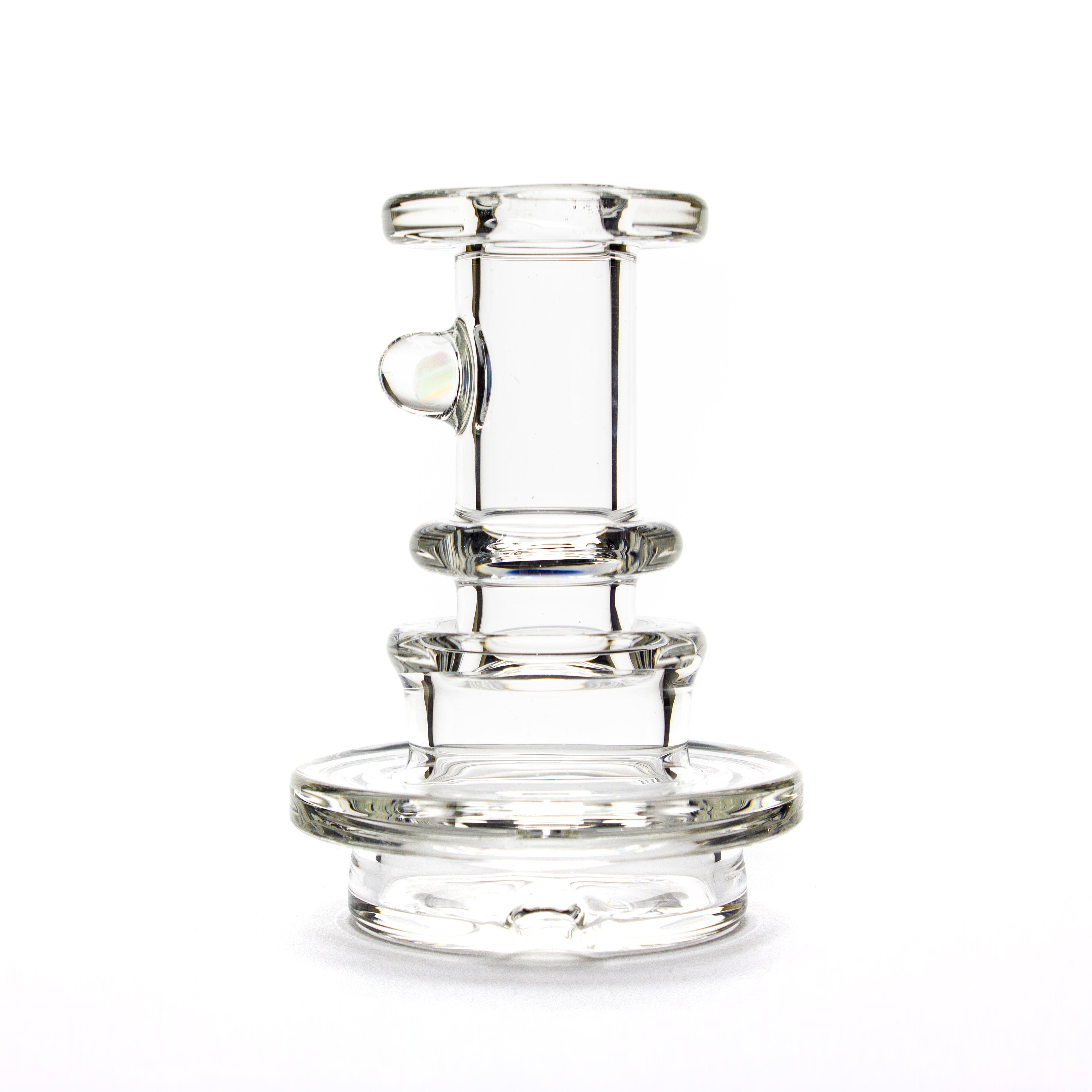 Charlie Shaw Glass Clear Opal Peak Dry Top Attachment #CSG03 - Planet Caravan